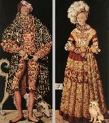 CRANACH, Lucas the Elder Portraits of Henry the Pious, Duke of Saxony and his wife Katharina von Mecklenburg dfg Sweden oil painting artist